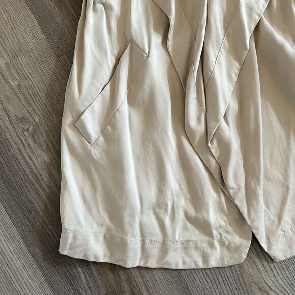 NORDSTROM BB DAKOTA HALLET DRAPE FRONT VEST TENCEL BONE TAN SIZE SMALL - Picture 8 of 11